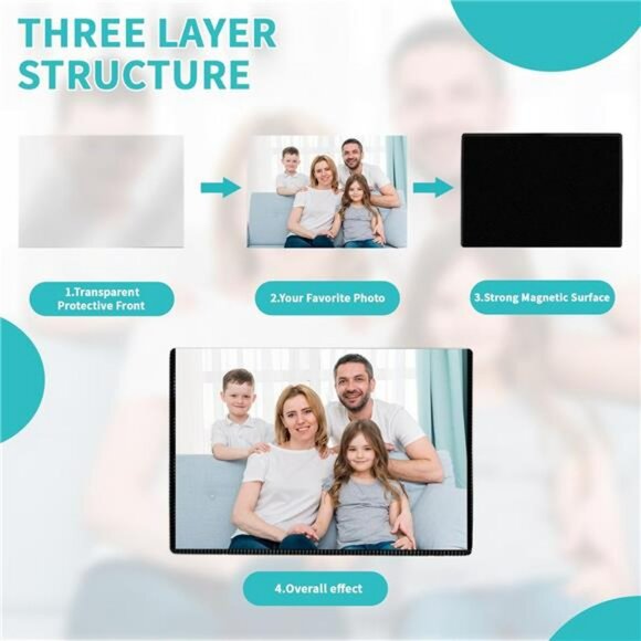 Magnetic 4x6 picture frame set of 10 reusable fridge photo display for refrigera - Picture 6 of 7